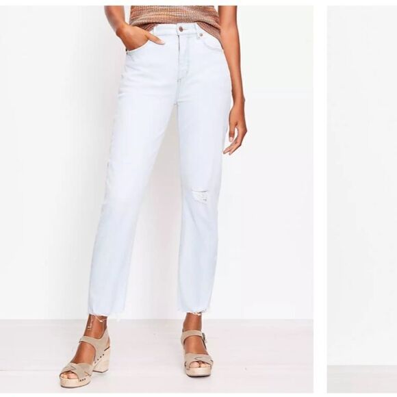 Loft High Rise Straight Jeans Size 30 - Picture 2 of 7